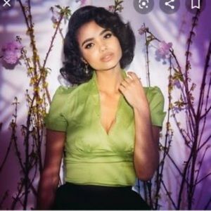 Laura Brynes Green Top Pinup Couture